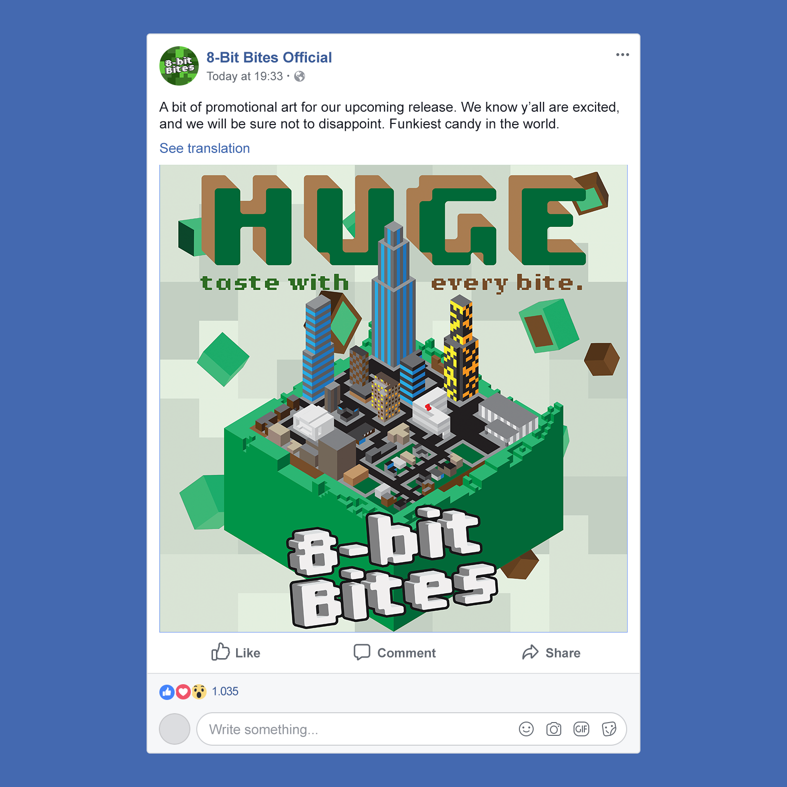 A mockup of the ad for a FaceBook post.